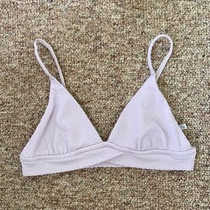 Aerie jacquard crossover bikini top, M